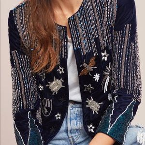 Anthro Emilia velvet jacket